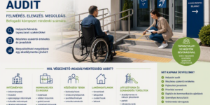 akadálymentességi audit intézmények, irodák és közösségi terek számára tapasztalati szakértők bevonásával.